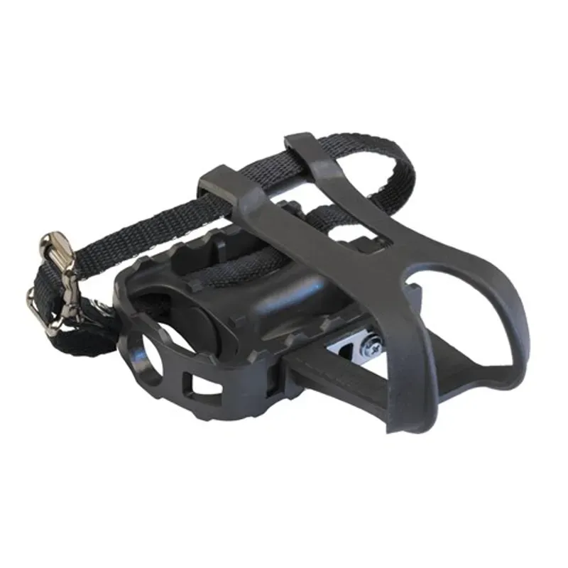 Azur Grip+ 9/16In Pedals W/Toe-Clip And Strap In Black