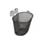 BC Wire Small Front Basket w/Handle in Black