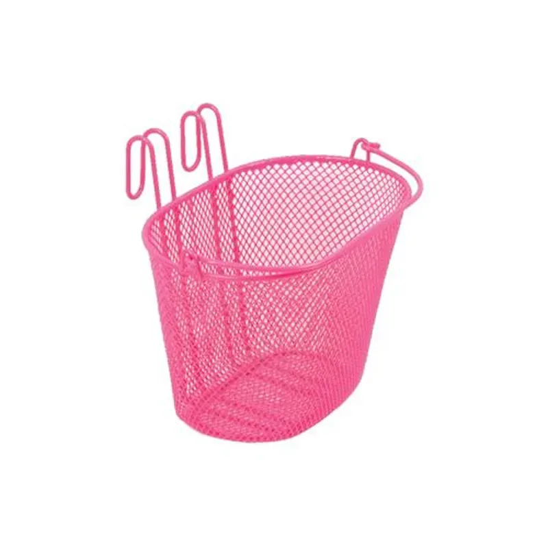 BC Wire Small Front Basket w/Handle in Pink