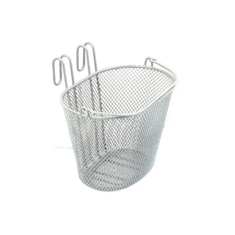 BC Wire Small Front Basket w/Handle in White