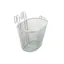 BC Wire Small Front Basket w/Handle in White