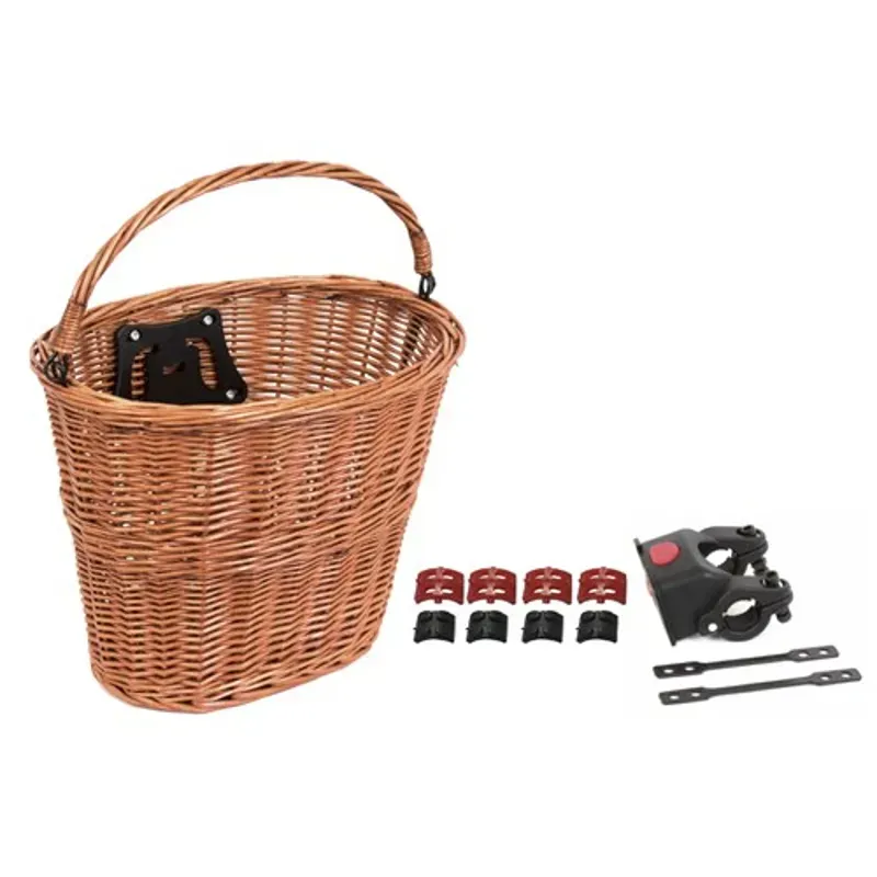 Bc Quick Release Wicker Front Basket In Tan