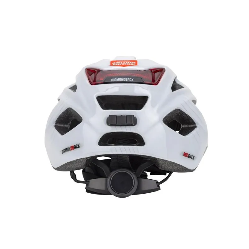 Diamondback Redback Helmet With Rear USB Light In White-2