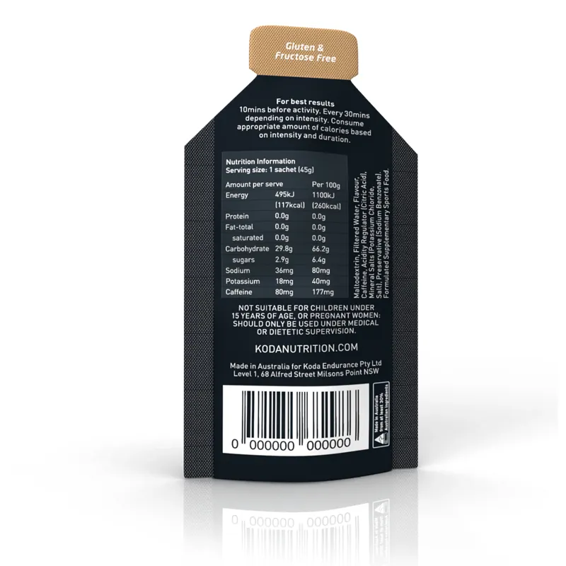 KODA ENERGY GEL CAPPUCCINO-1