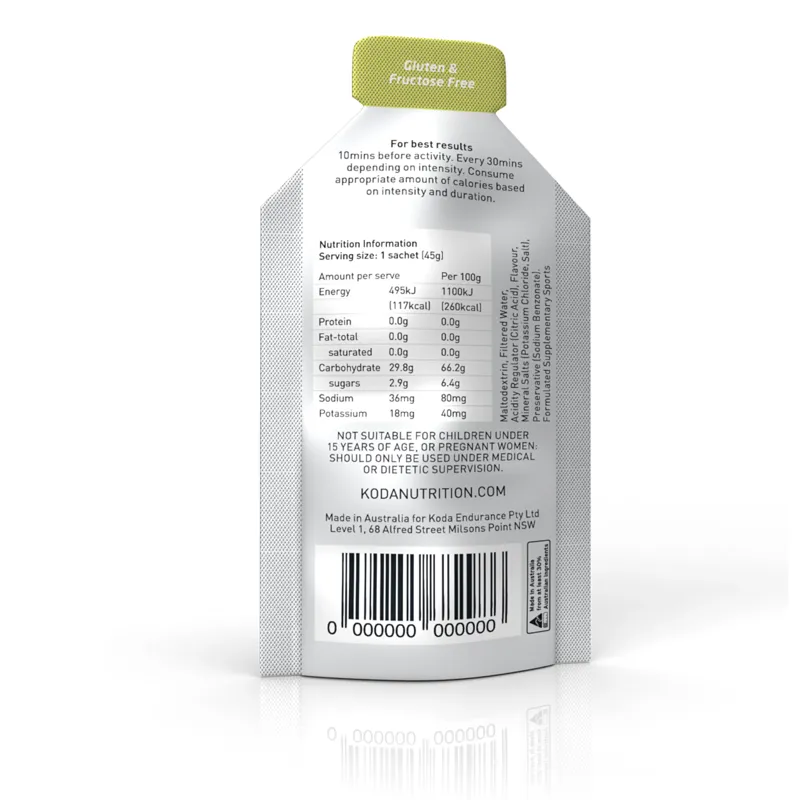 KODA ENERGY GEL LEMON/LIME-1